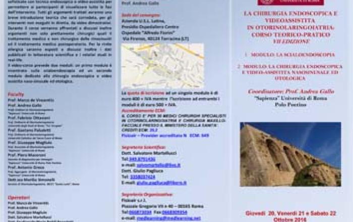 LA CHIRURGIA ENDOSCOPICA E VIDEOASSISTITA IN OTORINOLARINGOIATRIA