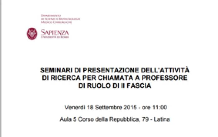 Seminari per chiamata associati